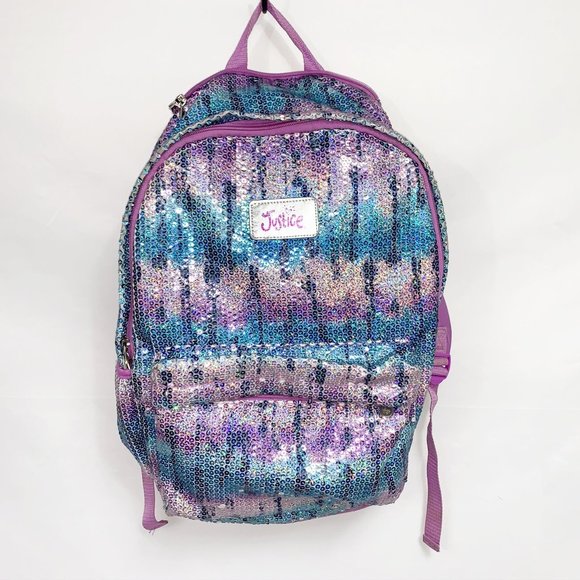 justice sequin backpack